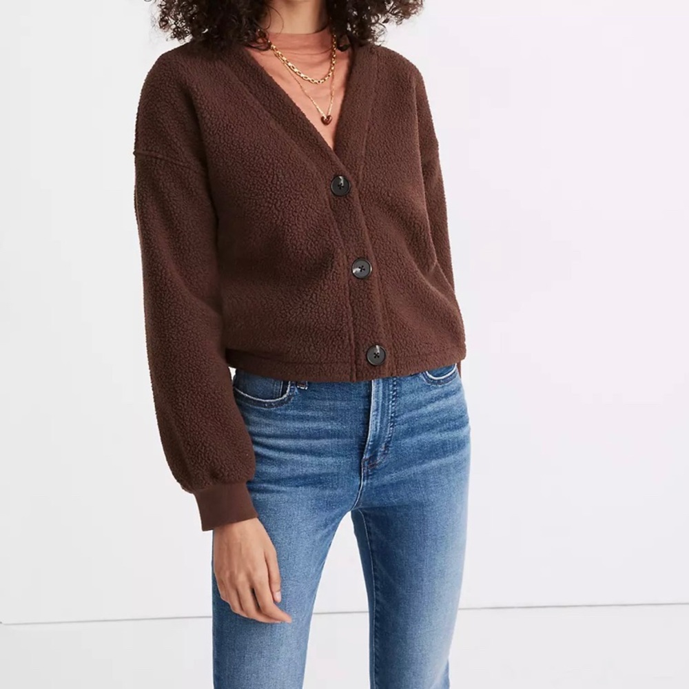 (Re)sourced Fleece Crop Cardigan